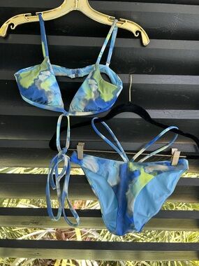 Jonathan Simkhai Blue Harlen/Emmalynn Bikini